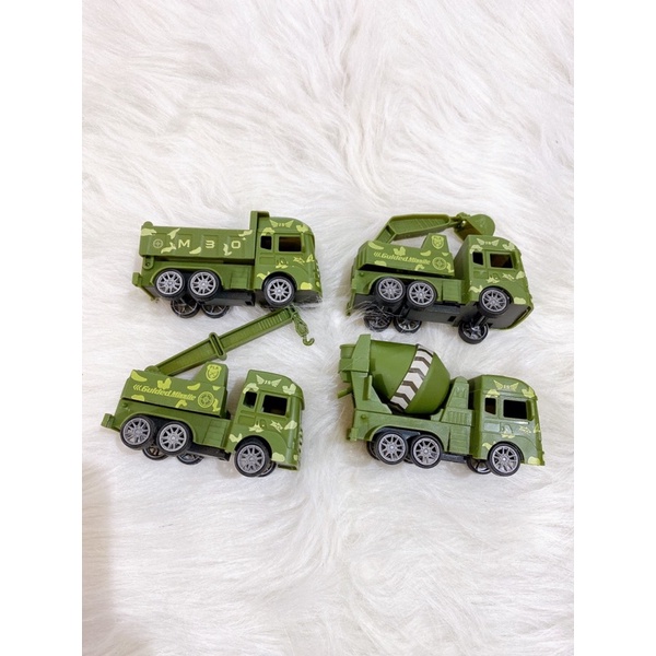 Bộ 4 Xe Công Trình Chạy Đà Cót Cho Bé