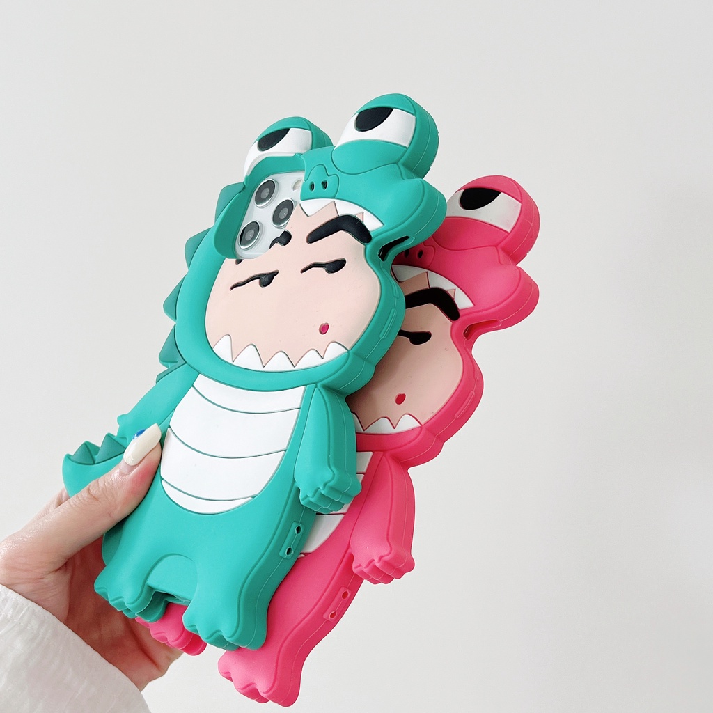 Ốp Điện Thoại Mềm Chống Rơi Họa Tiết Khủng Long Hoạt Hình Cho Iphone  Xs Max XR 11 12 13 Pro Max