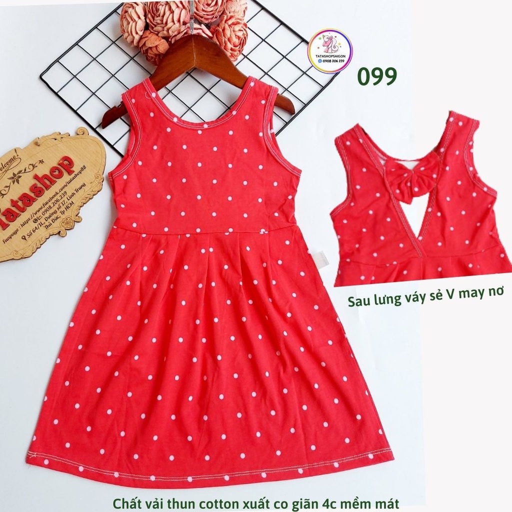 099 Đầm bé gái thun cotton mặc nhà mát