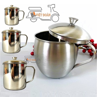 CỐC CA UỐNG NƯỚC Có nắp/ TÁCH uống trà, cà phê INOX SUS 304 700ml/ Ca thẳng INOX 304 sang Trọng
