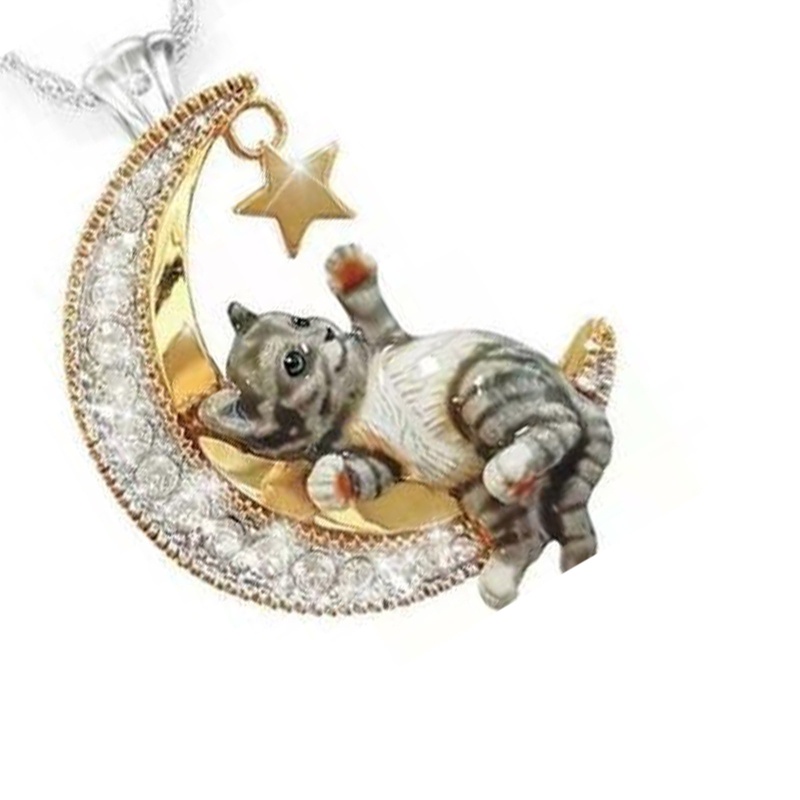 Vòng cổ Hình Mặt Trăng Khuyết Và Mặt Trăng Phong Cách Cổ Điển Thời Trang Cho Nam Nữ