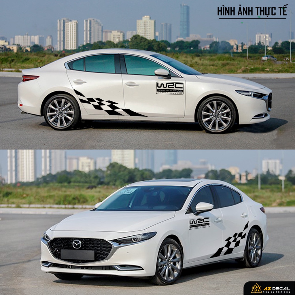 Tem Sườn Xe Ô Tô Phong Cách Thể Thao | TSOT-01 | Decal Dán Sườn Ô Tô Bám Tốt, Chống Nước, Bền Màu