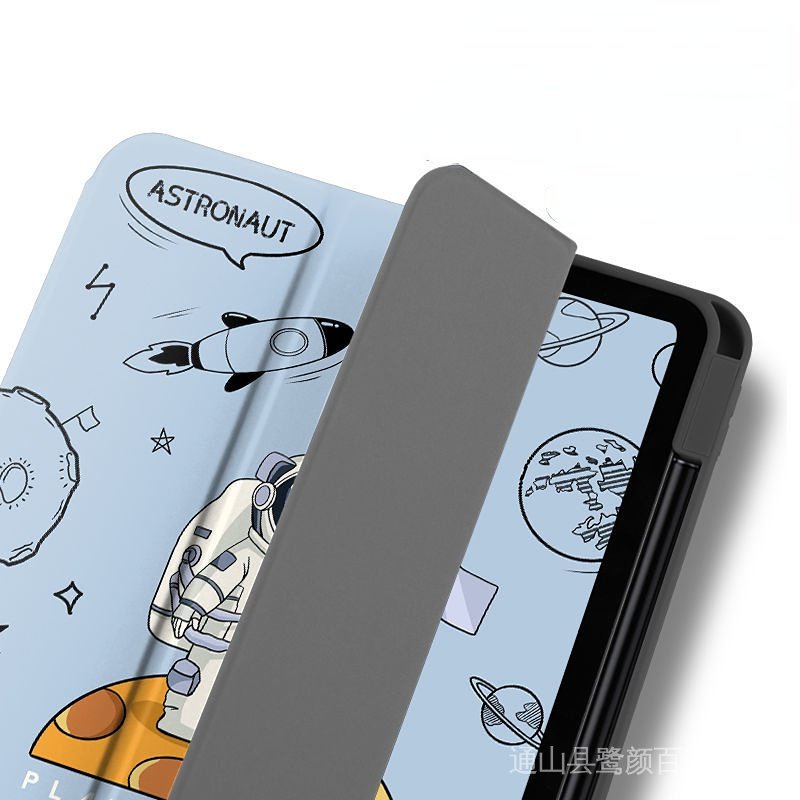 Bao Da Máy Tính Bảng Silicon Siêu Mỏng Chống Sốc In Hình Phi Hành Gia 3 Nắp Lật Cho Xiaomi Pad 5 Pro 5 Case 11 Inch