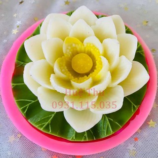 Khuôn silicon Hoa Sen Nở Đại 10cm đổ tạo hình cho bánh rau câu 3D, 4D