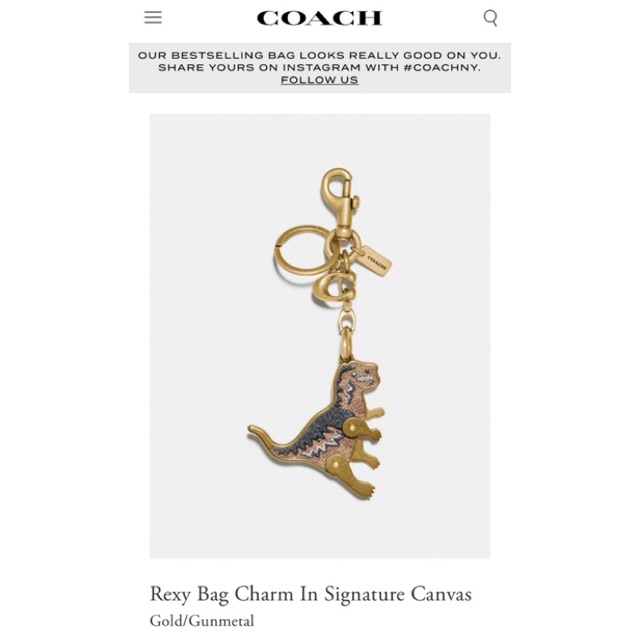 Charm túi Coach chính hãng