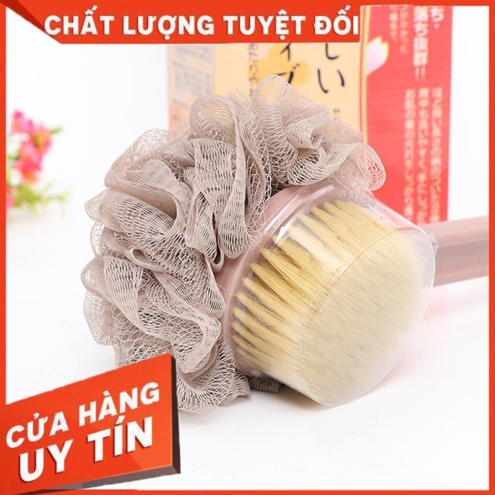 [Hàng xuất nhật cao cấp fullbox] Cây chà lưng khi tắm, cây cọ lưng 2in1