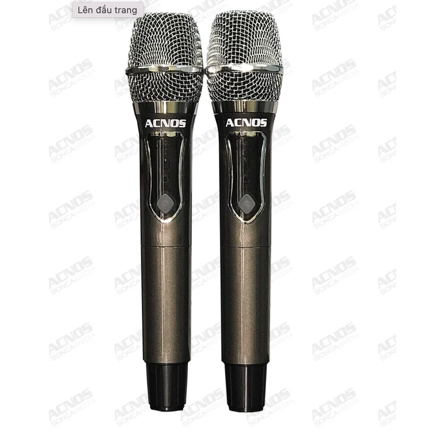 FREESHIP_Loa kéo acnos CB392G, loa gỗ 4 tấc hát hay, 2 Micro UHF