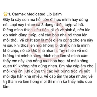 Son dưỡng tuýp Carmex không mùi và có mùi