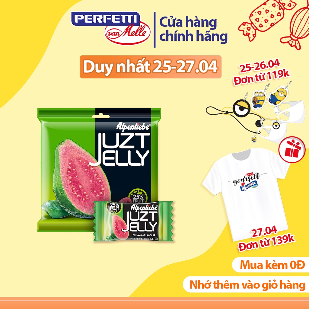 Kẹo Dẻo Alpenliebe Juzt Jelly Vị Ổi - 166.5g