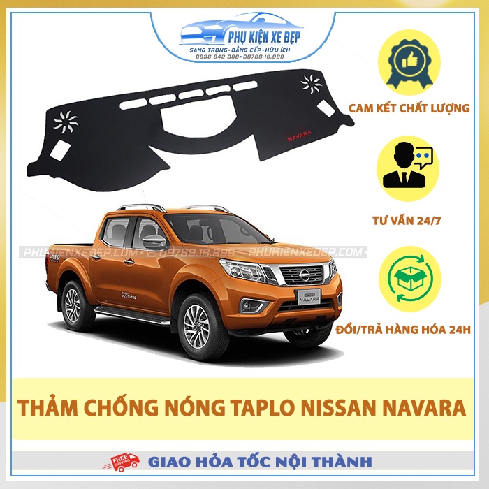 Thảm taplo ô tô lông cừu HÀNG LOẠI I xe Nissan Navara [ CAO CẤP] chống nóng có 3 lớp chống trượt