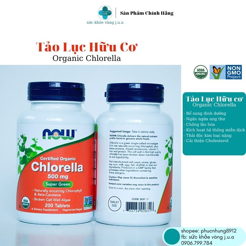 TẢO LỤC HỮU CƠ CHLORELLA - DINH DƯỠNG CHO CẢ NHÀ