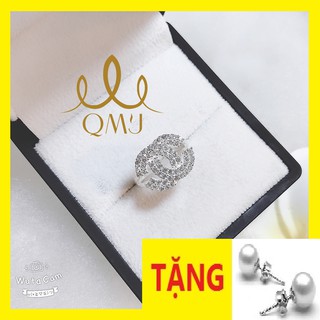Nhẫn bạc nữ 💖freeship giảm 20k khi nhập - nhẫn chữ sang trọng bạc 925 cao cấp, bạc chuẩn 100%