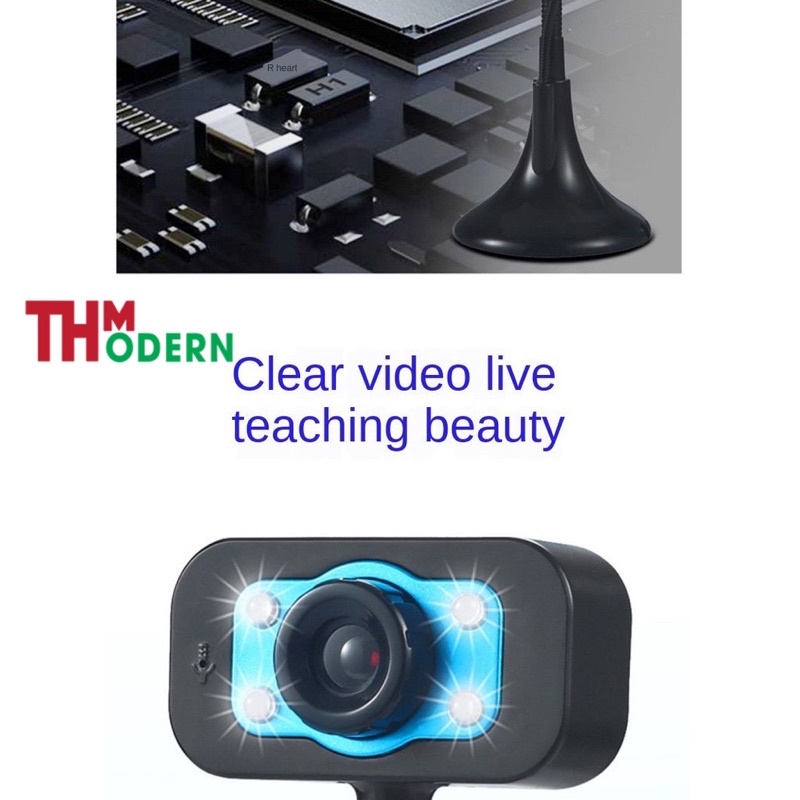 Webcam Dùng Cho Máy Tính Tích Hợp Mic, Trang Bị Hệ Thống  Đèn Led Siêu Sáng Bền Đẹp,Thiết Kế Hiện Đại,Nhỏ gọn Tiện Lợi