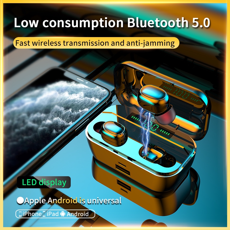 Tai Nghe Thể Thao Không Dây Bluetooth 5.0 Cảm Ứng 9d Giảm Ồn Lg G6s Tws