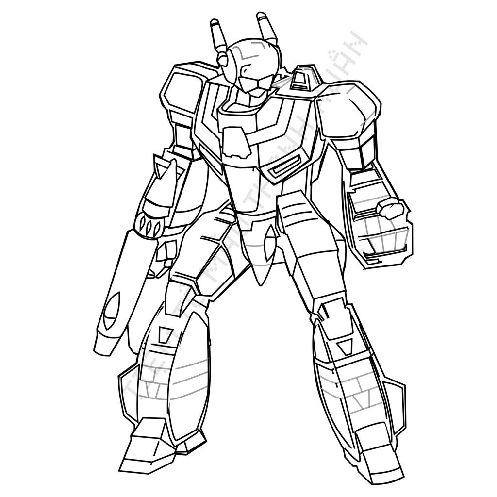 Set 30 Tờ Tranh Tô Màu Hình Robot Cho Bé Tô Màu Sáp, Màu Chì - Tiệm Tô Màu Thanh Xuân