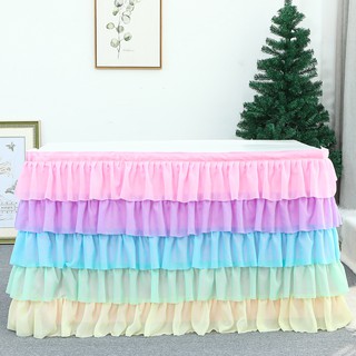 Váy Quây Bàn Sinh Nhật Vải Voan 0.7m*2m7 - Phụ Kiện Decor Bàn Gallery/Sự Kiện Công Ty - Gifthaus HCM