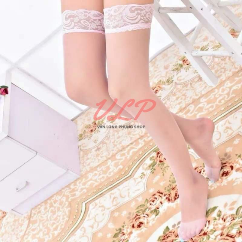 [BIGSIZE_100KG]_VỚ 3_Vớ da phối ren dài qua gối
