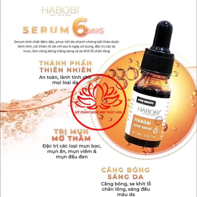 Serum 06 Giảm Mụn Mờ Thâm Se Khít Lỗ Chân Lông Chính Hãng HABOBI 10ml