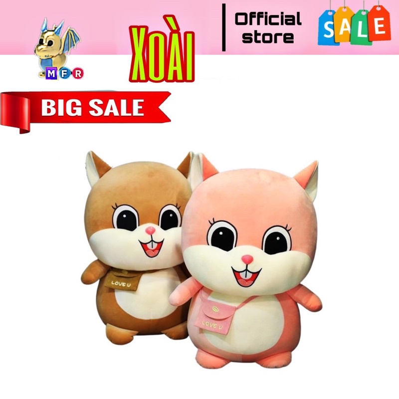 Gấu bông Sóc đeo túi cute CHÍNH HÃNG ❤️