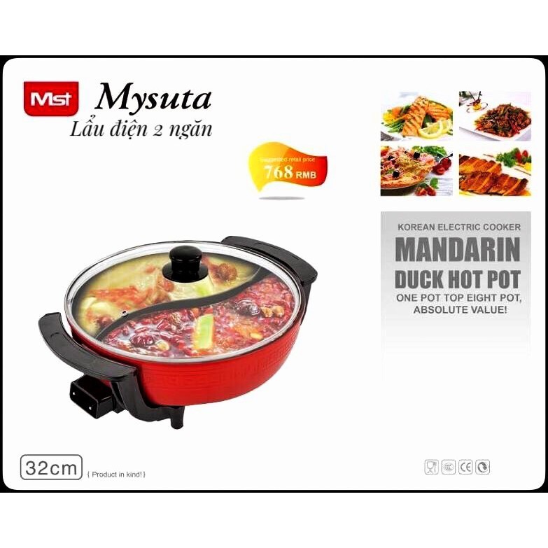 Nồi lẩu điện 2 ngăn Mysuta - BX0355