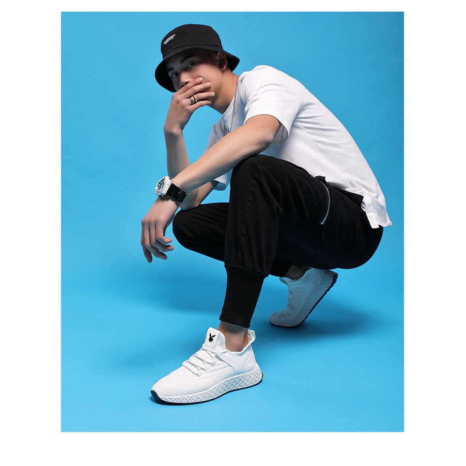 Giày Thể Thao Sneaker Nam Hai Màu Trắng Đen 048 | BigBuy360 - bigbuy360.vn