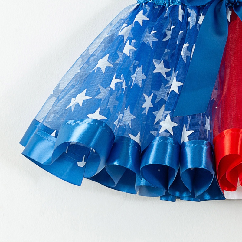 Kẹp Tóc Nơ Hình Lá Cờ Mỹ 4th of July Cho Bé Gái