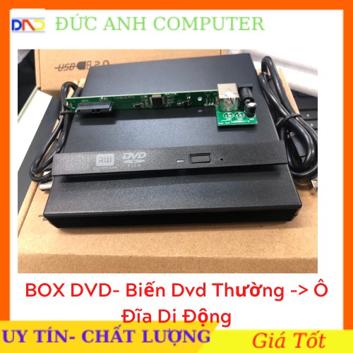 Box DVD  ⚡ Free Ship⚡Box DVD Đựng Ổ Đĩa DVD Laptop Gắn Ngoài Qua Cổng USB Loai Mỏng 9.5mm / Dày 12.7mm