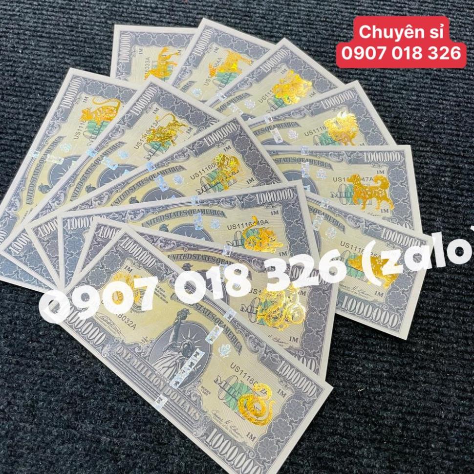 Tiền 12 con giáp 1 triệu dollars 12 Con Giáp Mạ Vàng lưu niệm của Mỹ cực độc, tặng bao lì xì