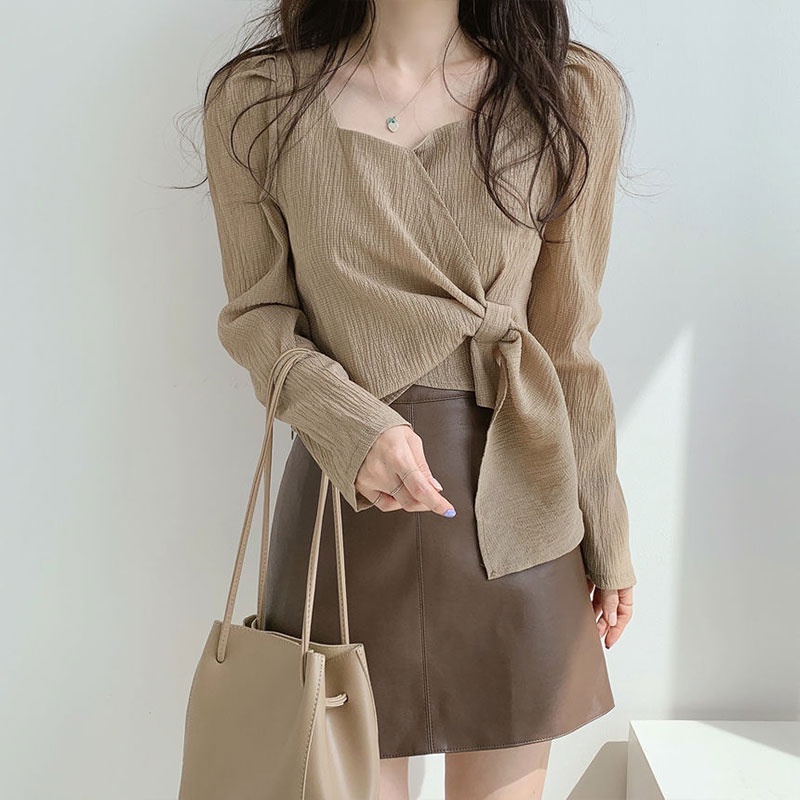 Áo Sơ Mi Dài Tay Thiết Kế Đơn Giản Thời Trang Dành Cho Nữ