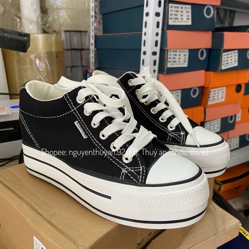 Giày thể thao nữ độn đế 6cm, giày độn đế bánh mì⚡️ANDU STORE⚡️