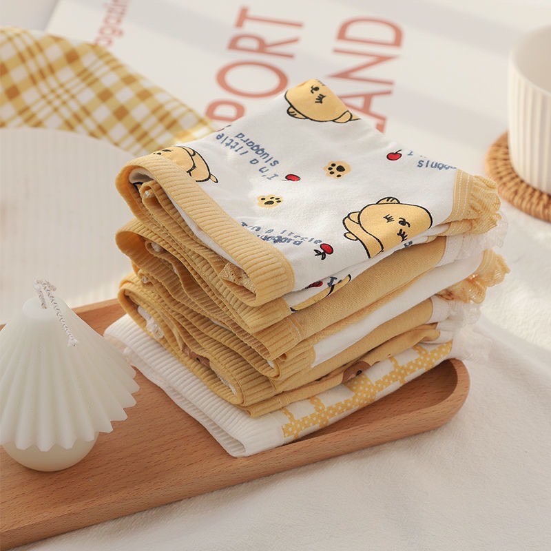 Quần Lót Nữ Cotton Cute Dễ Thương Hình Gấu Vàng Siêu Hot