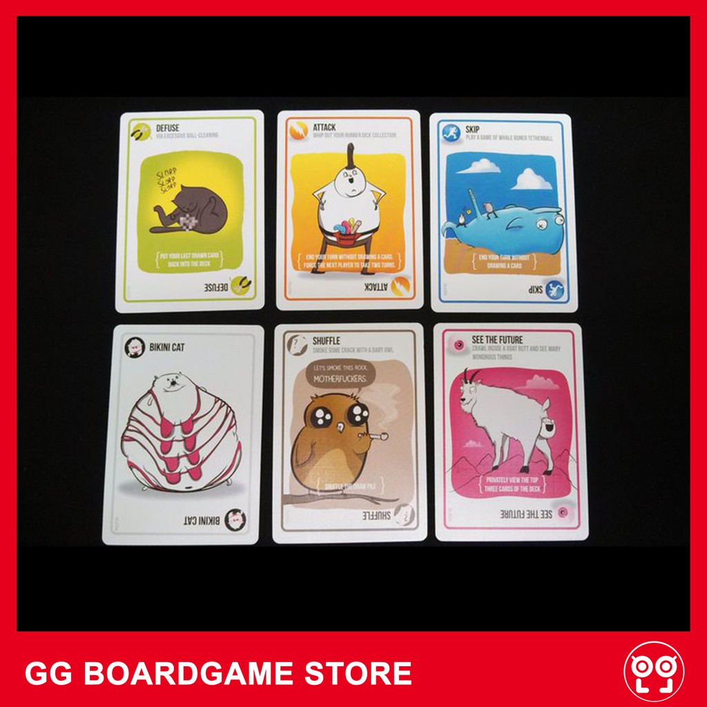 Trò chơi thẻ bài Mèo Nổ Exploding Kittens tiếng Anh