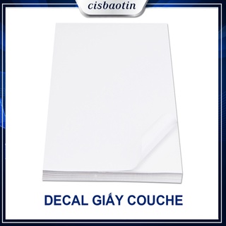 DECAL GIẤY COUCHE (IN MỰC DẦU VÀ LASER) KHỔ A4 -A3( XẤP 50 TỜ)