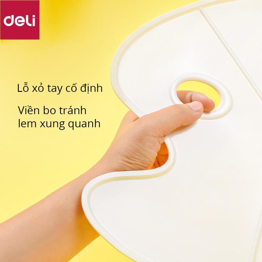 Khay pha màu 3 / 12 ngăn Deli - có lỗ cầm tay - 1 khay - 68301 / 68300 [Deli]