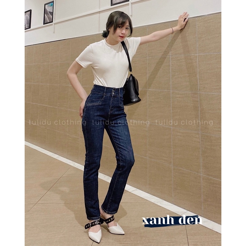 Quần Jean Ống Đứng Nữ Lưng Cao Co Giãn 4 Màu Tulidu Quần Bò Ống Đứng Ống Suông Nhẹ Form Hàn Straight Slim Jeans ẢNH CUỐI | WebRaoVat - webraovat.net.vn