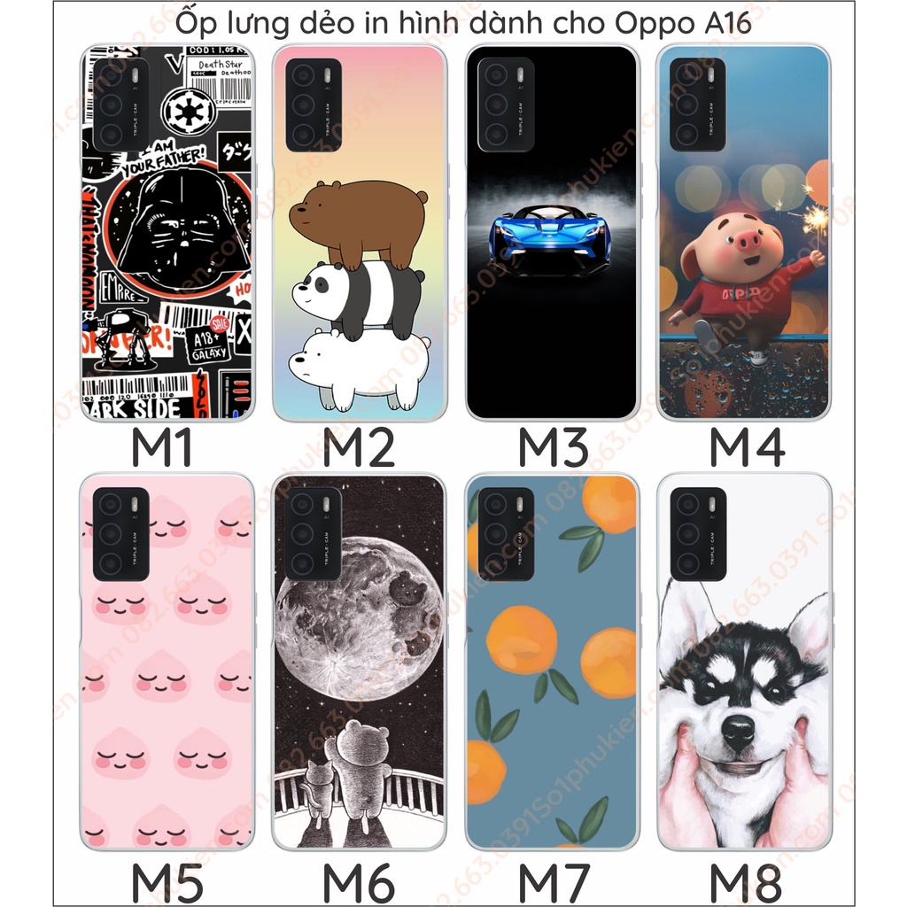 Ốp lưng Oppo a16 dẻo in hình dễ thương ( phần 1 )