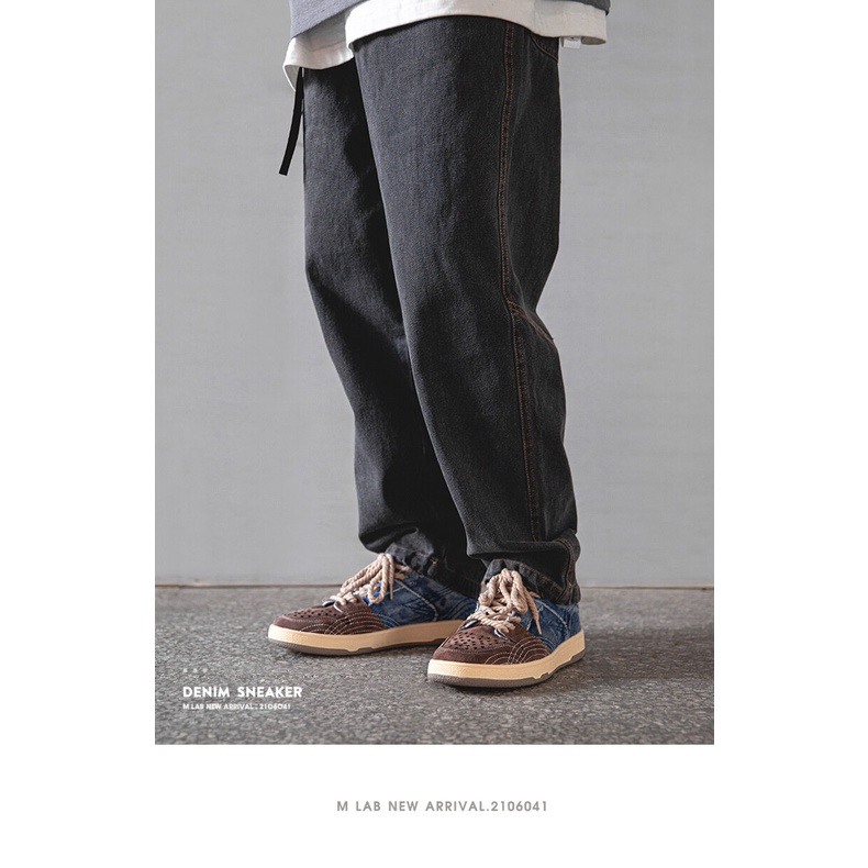 Giày thể thao MADEN vải denim phong cách Nhật Bản cổ điển thời trang cá tính dành cho nam