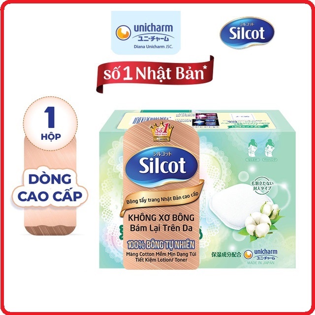 Bông trang điểm (bông tẩy trang) cao cấp Silcot Premium ( Mẫu Mới )