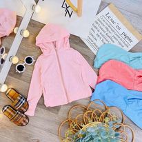 Áo chống nắng cho trẻ em GU chất vải thun lạnh thông hơi siêu mát cho bé có túi đựng tiện lợi, áo nắng dáng dài cho bé