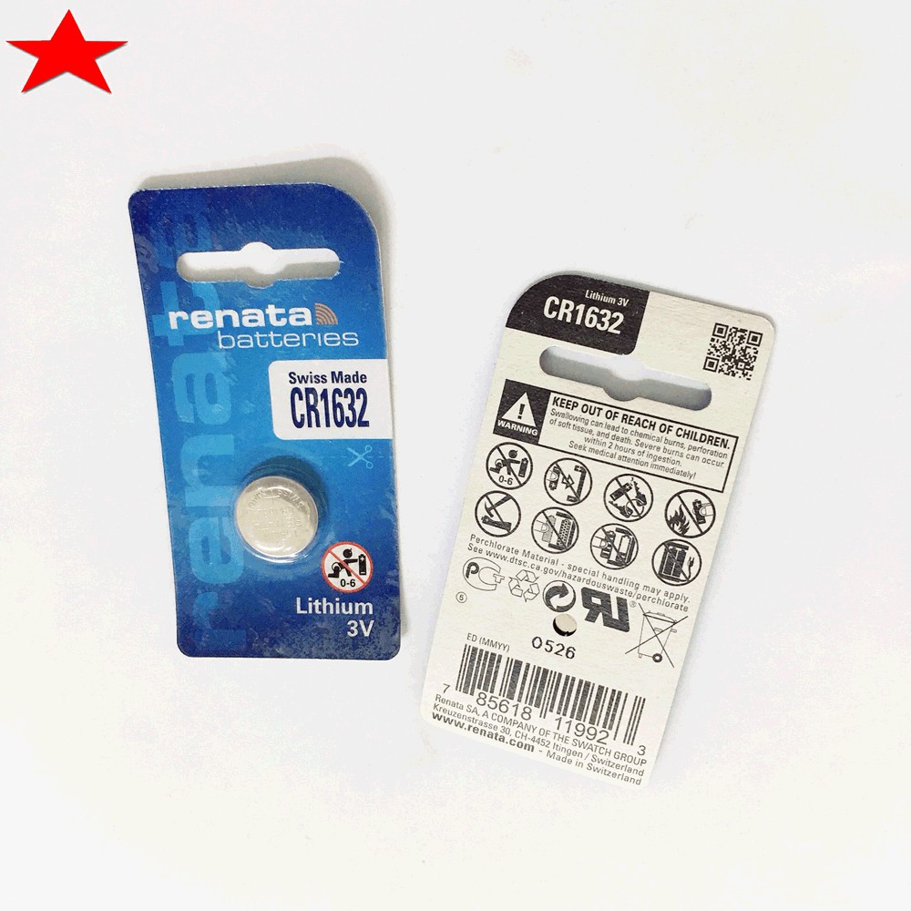 Pin cúc áo 1632 RENATA CR1632 3V Thụy Sĩ