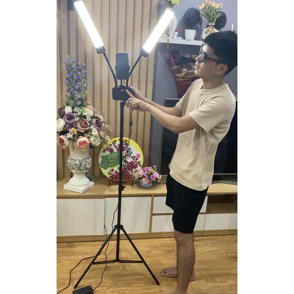 Đèn 2 Râu 2 Nhánh Đèn Spa , Phun Xăm, Phẫu Thuật Live Stream Spa