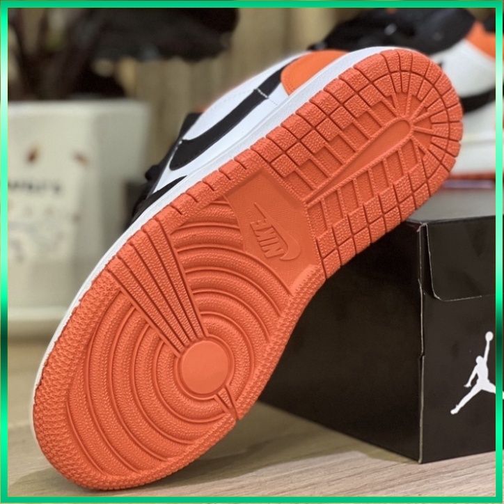 Giày Thể Thao Nam Nữ Sneaker 𝗝𝗼𝗿𝗱𝗮𝗻 Thấp Cổ Màu Cam Đen Cổ Thấp Full Box