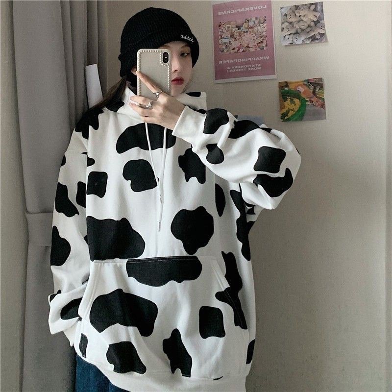 Áo Hoodie Bò Sữa Form rộng Unisex Nam Nữ Couple - Lana Store | BigBuy360 - bigbuy360.vn