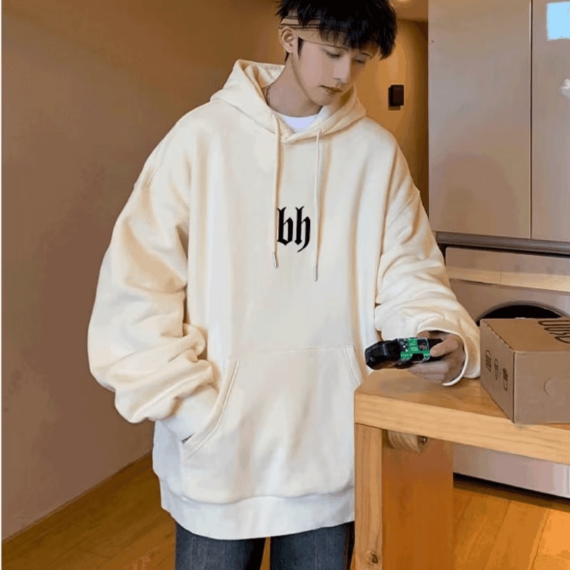 Áo Hoodie Dáng Rộng Cỡ Lớn In Chữ Thời Trang Hàn Quốc Chất Lượng Cao Cho Nam Size M-5XL