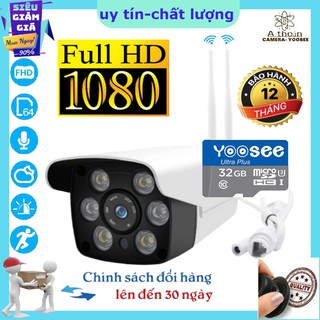 [Kèm thẻ Yoosee] Camera IP Yoosee 1080P Giám Sát Ngoài Trời-LED Hồng Ngoại Quay Đêm Rõ Nét.