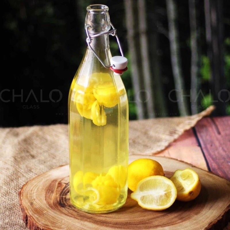 💐Chai thuỷ tinh dáng tròn có nắp gài 500ml- 1000ml 💐- Lên men F2 Kombucha, làm nước có gas
