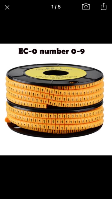 1000cái/lốc Số đánh dấu dây cáp 1.5 từ 0-9