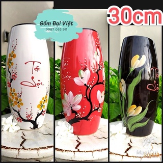 Bình hoa gốm sứ cao 22cm-30cm Bát Tràng cao cấp