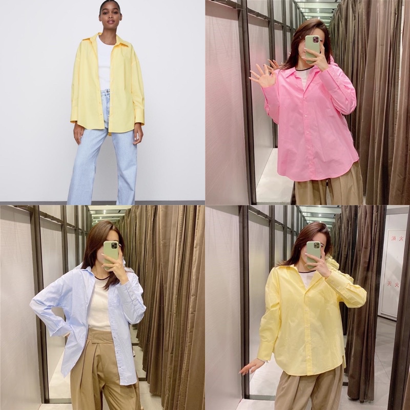 [Mã SKAMFSW175 giảm 10K đơn 50K] Áo Sơmi Nữ Basic nhiều sắc màu dài tay form rộng (kèm ảnh thật)