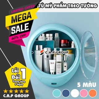 Tủ đựng mỹ phẩm bằng nhựa mini treo tường gắn tường cao cấp nhiều màu kiểu Hàn quốc cho phòng tắm phòng ngủ